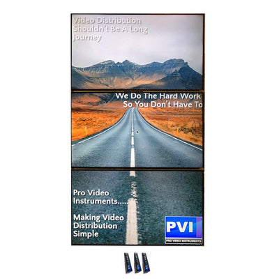 VuMATRIX 4K Video Wall 3x1 — 3-Display HDMI-over-IP Wall Kit