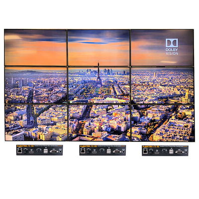 VuMATRIX 4K Video Wall 3x3 — 9-Display HDMI-over-IP Wall Kit