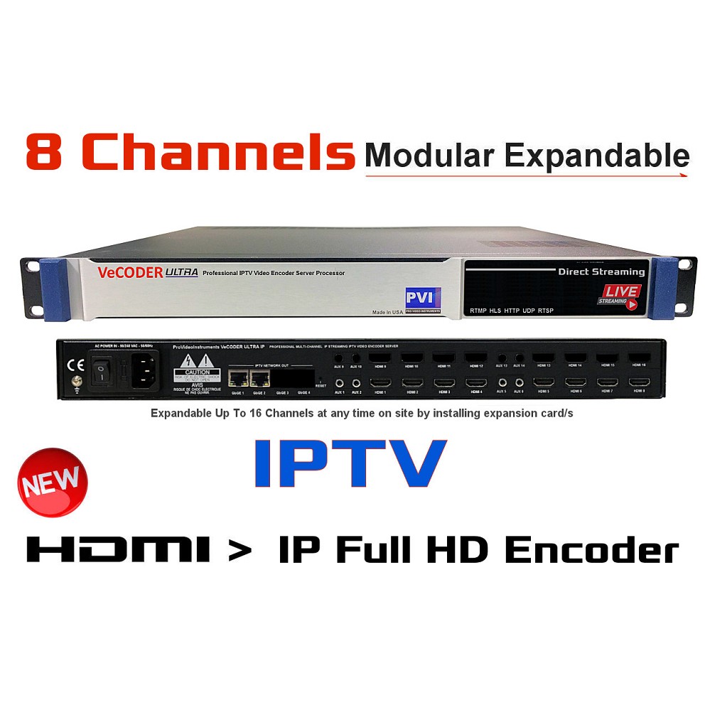VeCODER ULTRA-8 | HDMI Encoder iptv server to broadcast distribute hdmi ...